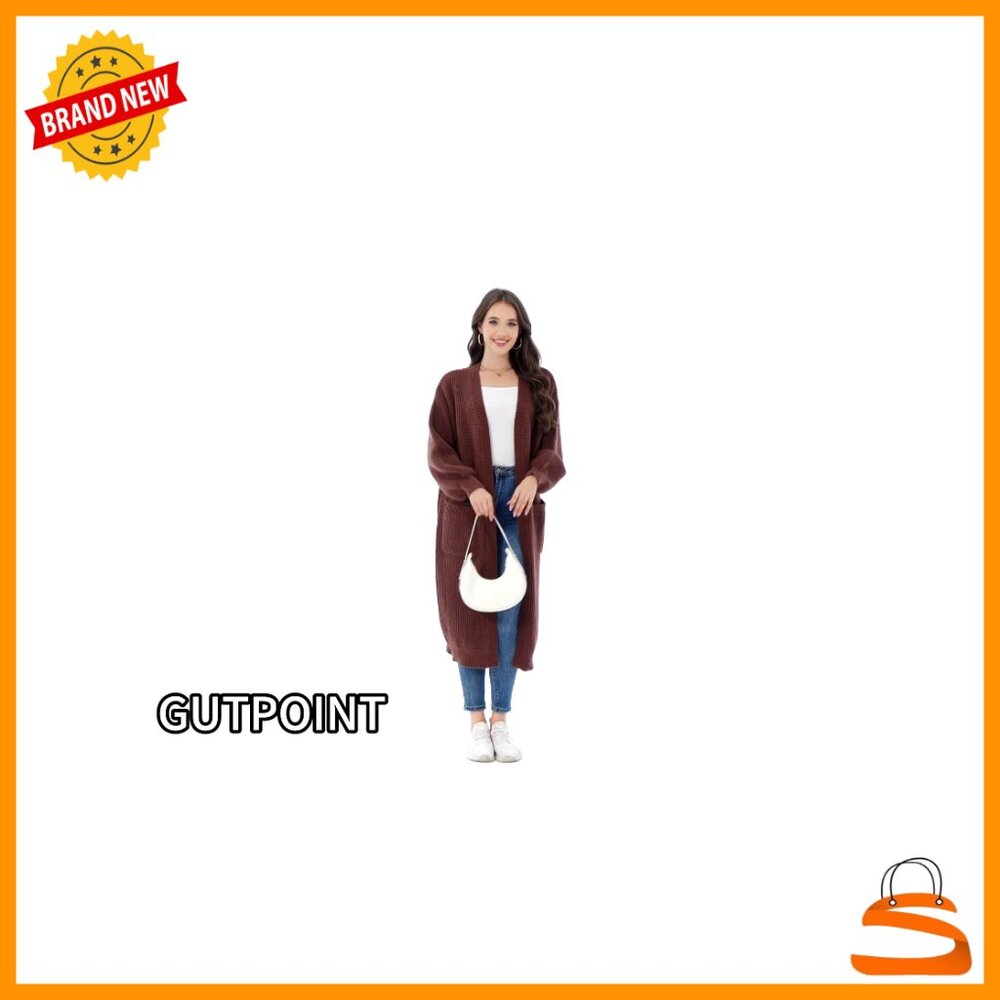 Oversized Chunky Cable Knit Long Cardigan Duster Open Front Cozy Winter - Picture 7 of 7